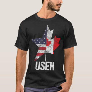 Camiseta Media canadiense estadounidense USEH Canadá Bander