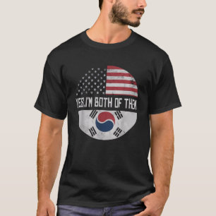 Camiseta Media coreana bandera estadounidense media estadou