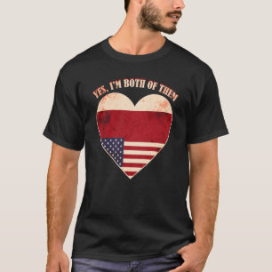 Camiseta Media estadounidense mitad checa Bandera de EEUU c