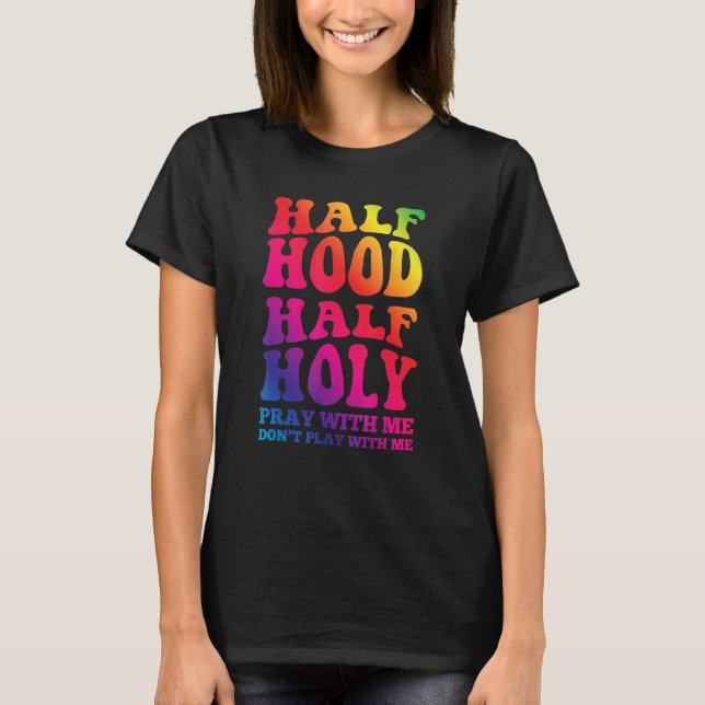 Camiseta Media Hood Half Holy Groovy Rainbow Tee (Anverso)