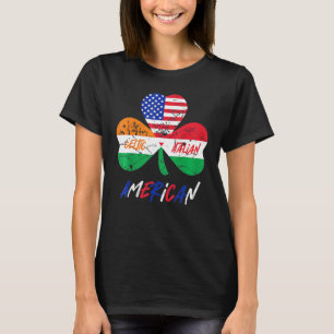 Camiseta Media irlandesa mitad bandera norteamericana itali