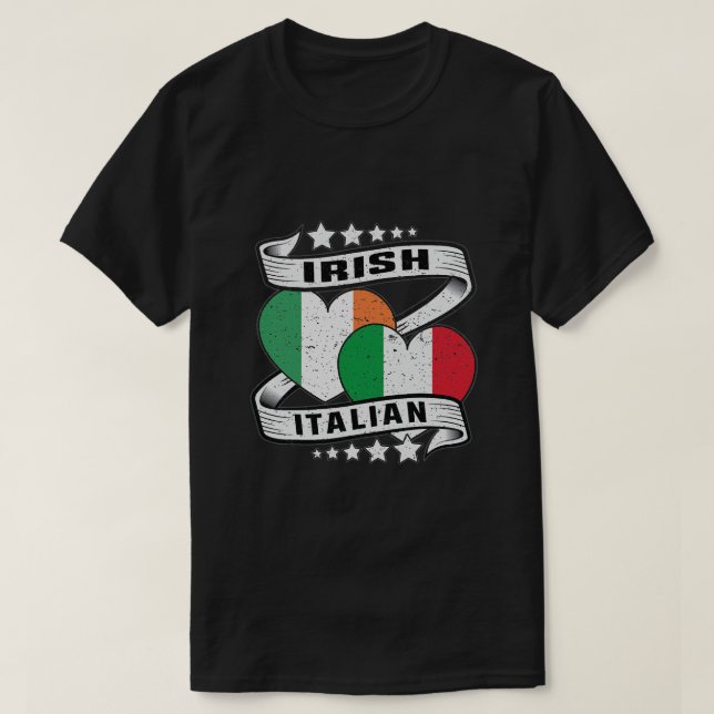Camiseta Media irlandesa mitad italiano (Diseño del anverso)