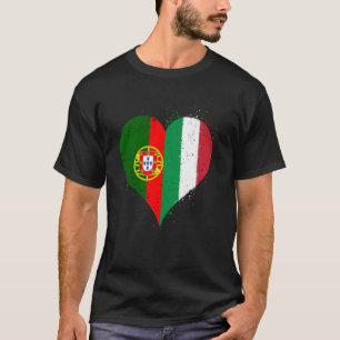 Camiseta Media Italiana Media Portuguesa A Italia Bandera P