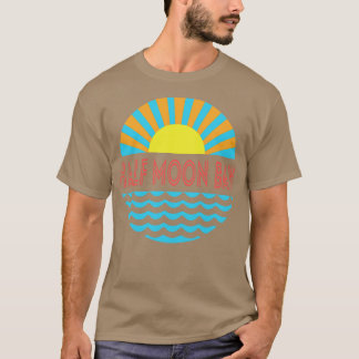 Camiseta Media Luna Bay Beach Sun Y Ondas