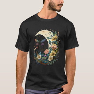 Camiseta Media Luna Dragonfly Insect Hippie Colorful Flower
