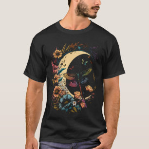 Camiseta Media Luna Dragonfly Insect Hippie Colorful Flower
