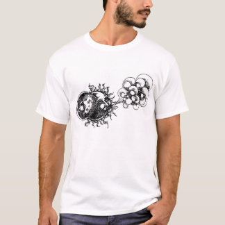 Camiseta media luna, sol y viento