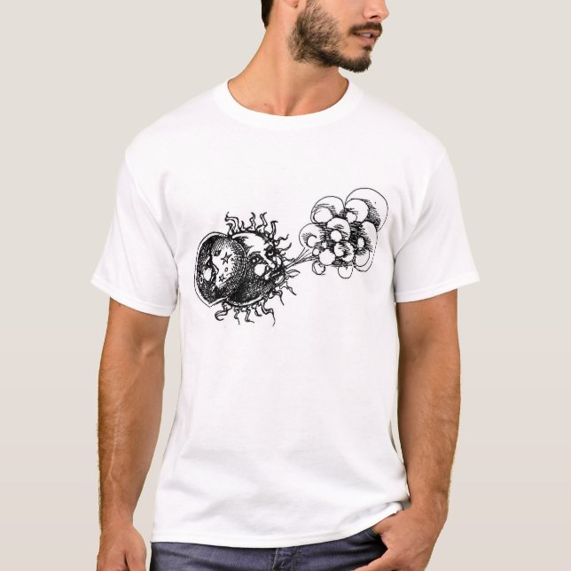 Camiseta media luna, sol y viento (Anverso)