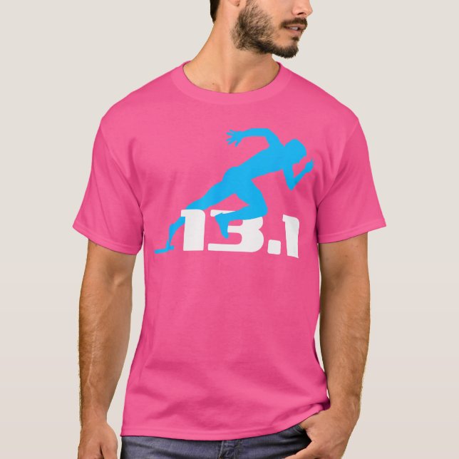 Camiseta Media maratón corriendo 13 1 corredor (Anverso)