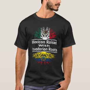 Camiseta Media mexicana mitad ecuatoriana México Bandera ec