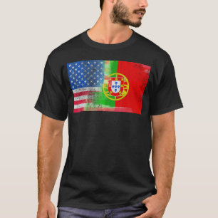 Camiseta Media portuguesa americana Portugal Half America F