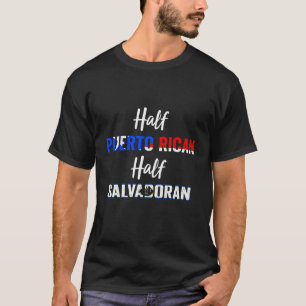 Camiseta Media Puerto Rico Bandera de El Salvador Orgullo S