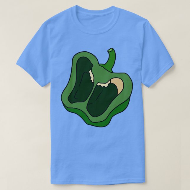 Camiseta Media rebanada de pimienta verde (Diseño del anverso)