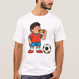 Camiseta Media Time Snack - Graciosa pizza de fútbol
