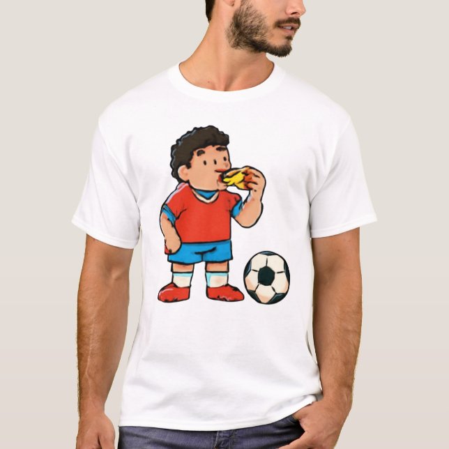 Camiseta Media Time Snack - Graciosa pizza de fútbol (Anverso)