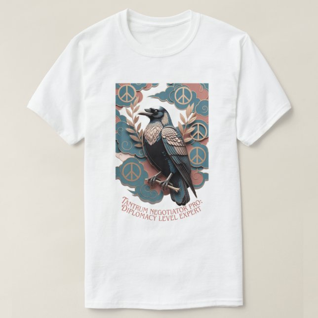 Camiseta Mediadora de Rabietas de Cuervo (Diseño del anverso)
