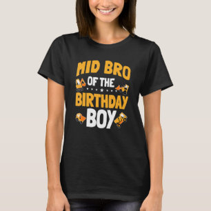 Camiseta Mediados Del Bro Del Niño De Cumpleaños Trabajador