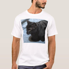 Camiseta Medianoche en el azul (gato negro)