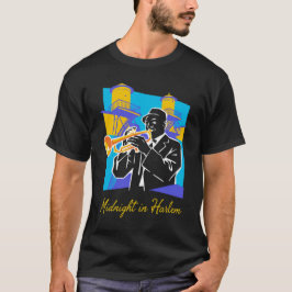 Camiseta Medianoche En Harlem Silueta Blanca