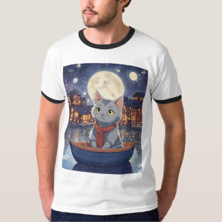 Camiseta Medianoche Meowgic * Viaje Lunar * Perforador Drea
