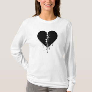 Camiseta Medianoche Reparado: Corazón de Obsidiana Cosido