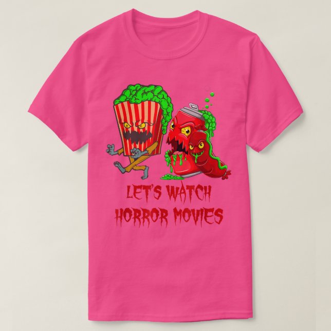 Camiseta Medianoche Vamos a ver películas de terror Popc de (Diseño del anverso)