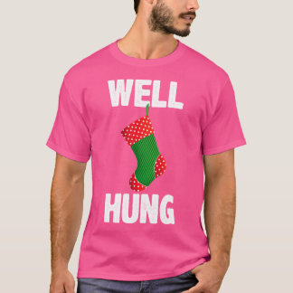 Camiseta Medias de Navidad Divertidas y Bien Colgadas, Xmas