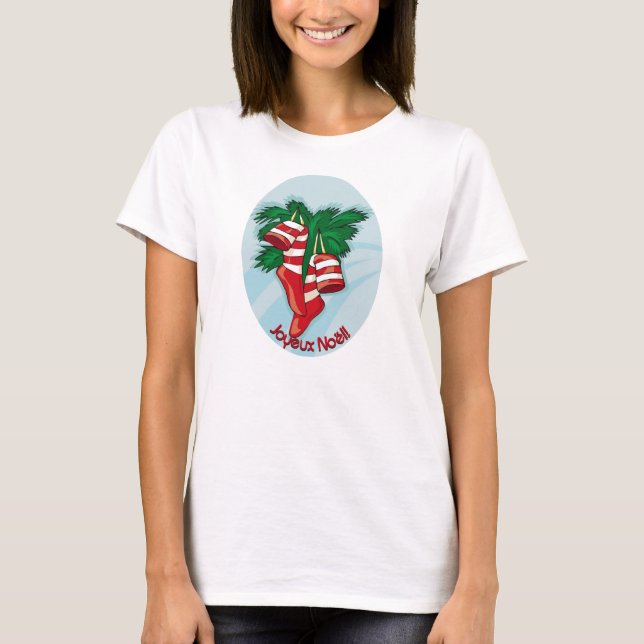 Camiseta Medias de Navidad Joyeux Noel (Anverso)