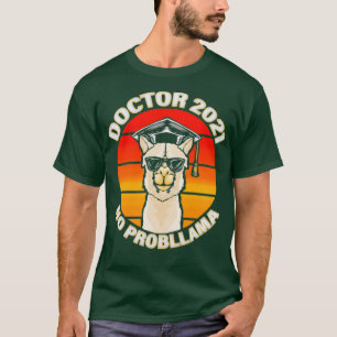 Camiseta Médica 2021 Gift PhD Doctorado Graduación Llama