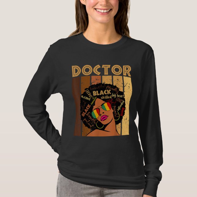 Camiseta Médica Afroamericanas Historia Negra M (Anverso)