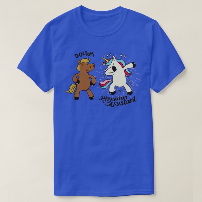 Camiseta Médica Auxiliar de Médicos Caballo amp Unicorn 1 (Diseño del anverso)