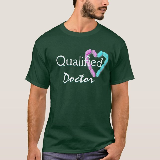 Camiseta Médica Calificado En Bosque Profundo (Anverso)