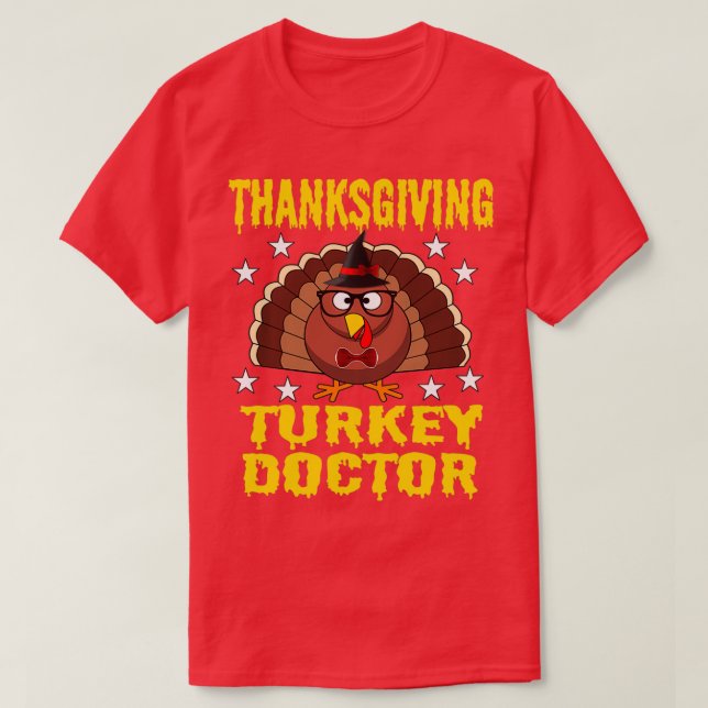 Camiseta Médica de Acción de Gracias en Turquía (Diseño del anverso)