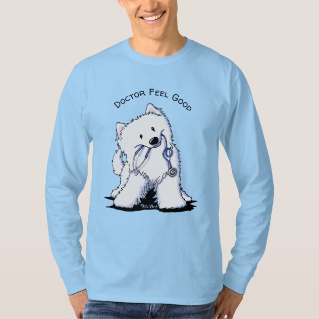 Camiseta Médica de amor KiniArt Samoyed (Anverso)