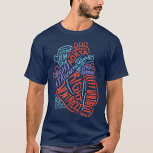 Camiseta Médica de Anatomía Especializada en el Corazón 