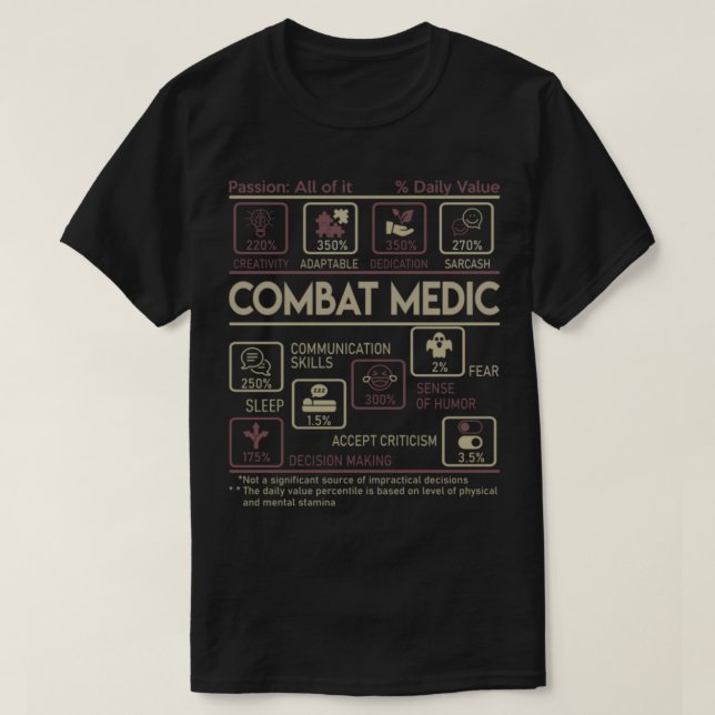 Camiseta Médica de Combate Camiseta Médica - Multi (Diseño del anverso)