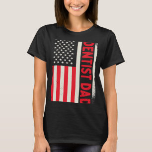 Camiseta Médica de Dientes Patrióticos Enfermeras Dentis de