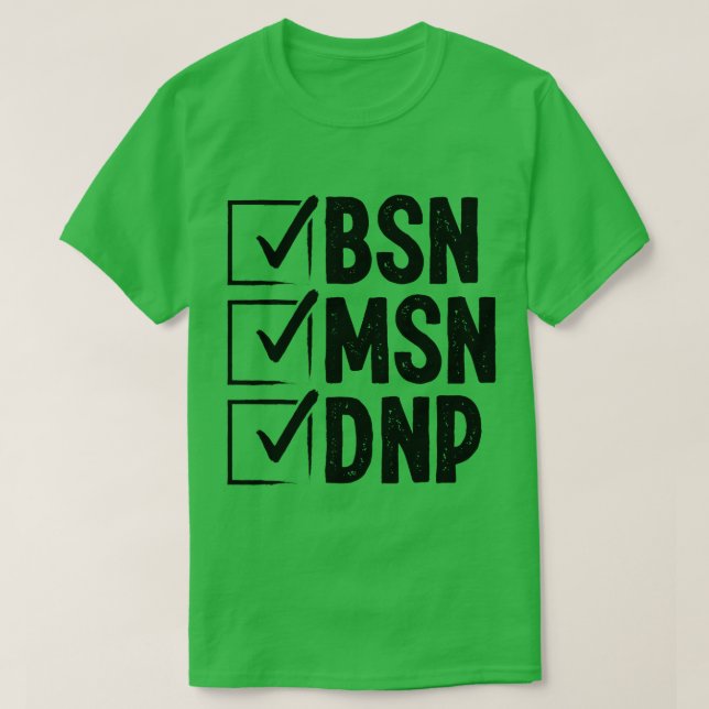 Camiseta Médica de DNP MSN BSN Enfermera DNP Graduación de  (Diseño del anverso)