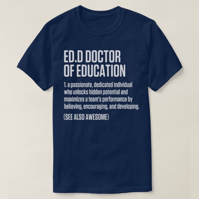 Camiseta Médica de Educación Graduación de Doctorado (Diseño del anverso)