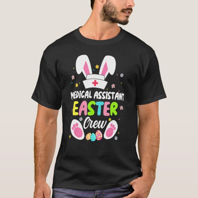 Camiseta Médica de enfermería de hospital Mascotas conejito (Anverso)