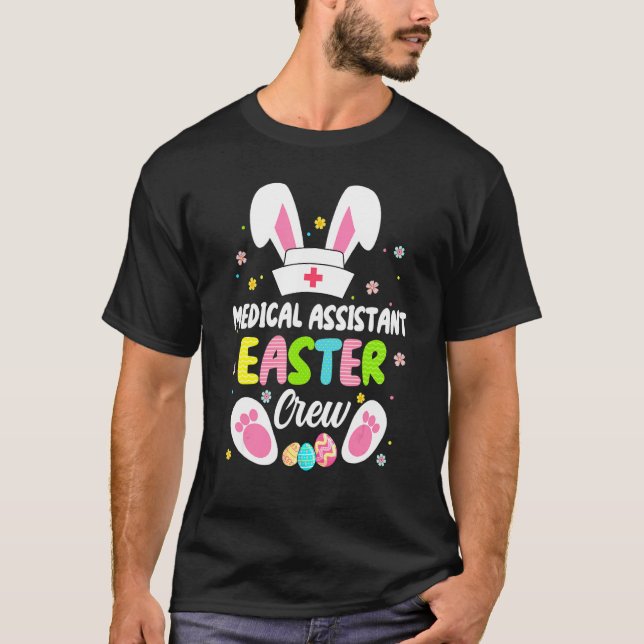Camiseta Médica de enfermería de hospital Mascotas conejito (Anverso)