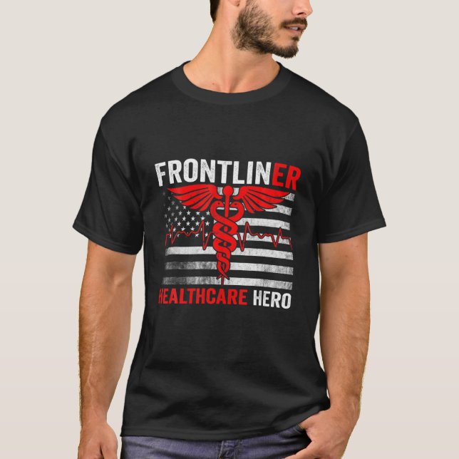 Camiseta Médica de Enfermería Frontline Hero (Anverso)
