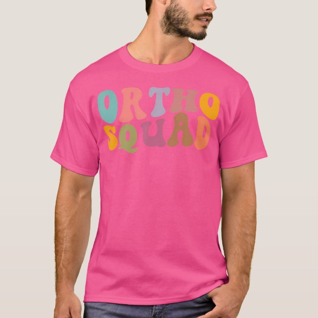 Camiseta Médica de Enfermería Ortopediátrica Retro Groovy (Anverso)