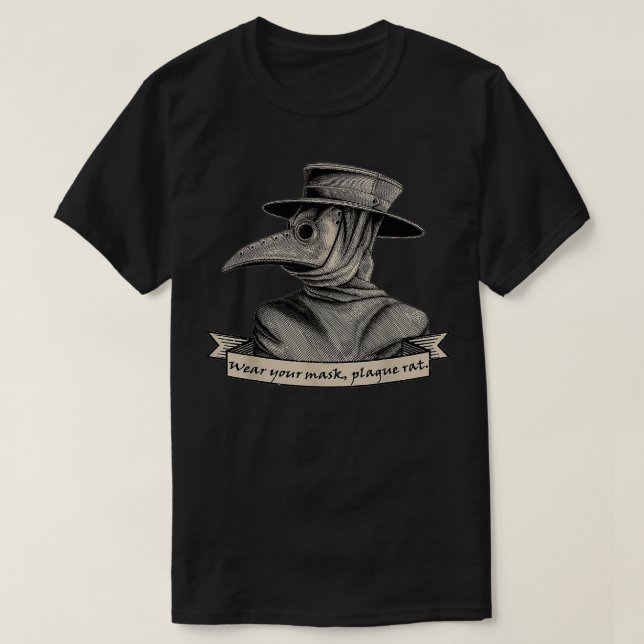 Camiseta Médica De La Plaga, Usa Tu Rata De La Máscara (Diseño del anverso)
