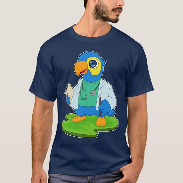 Camiseta Médica de loros Stethoscope (Anverso)