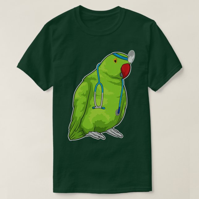 Camiseta Médica de loros Stethoscope (Diseño del anverso)