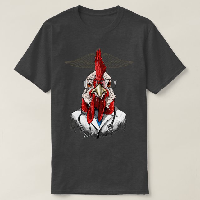 Camiseta Médica de pollo Vet Veterinaria (Diseño del anverso)