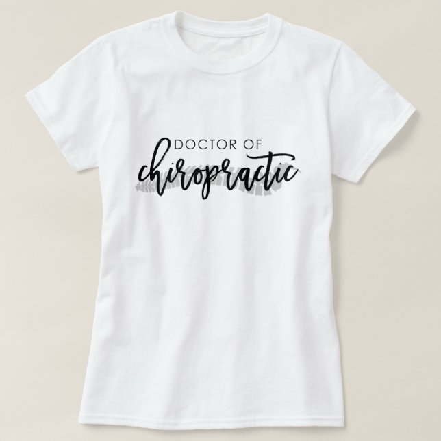 Camiseta Médica de Quiropráctica con columna vertebral  (Diseño del anverso)