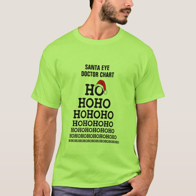 Camiseta Médica de Santa eye médica de gráfico pun Navidade (Anverso)