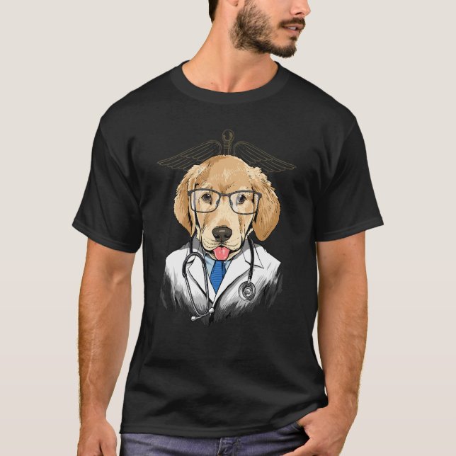 Camiseta Médica de Vet de Dogtor Labrador Mascota (Anverso)